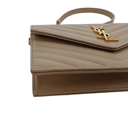 Saint Laurent YSL Cassandre Envelope mit Kettenriemen beige / sehr gut Saint Laurent