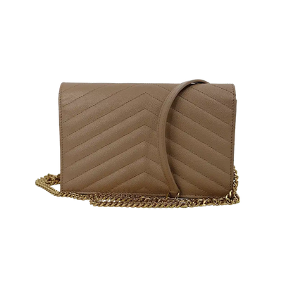 Saint Laurent YSL Cassandre Envelope mit Kettenriemen beige / sehr gut Saint Laurent