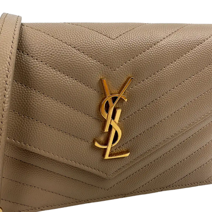 Saint Laurent YSL Cassandre Envelope mit Kettenriemen beige / sehr gut Saint Laurent