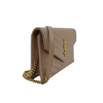 Saint Laurent YSL Cassandre Envelope mit Kettenriemen beige / sehr gut Saint Laurent
