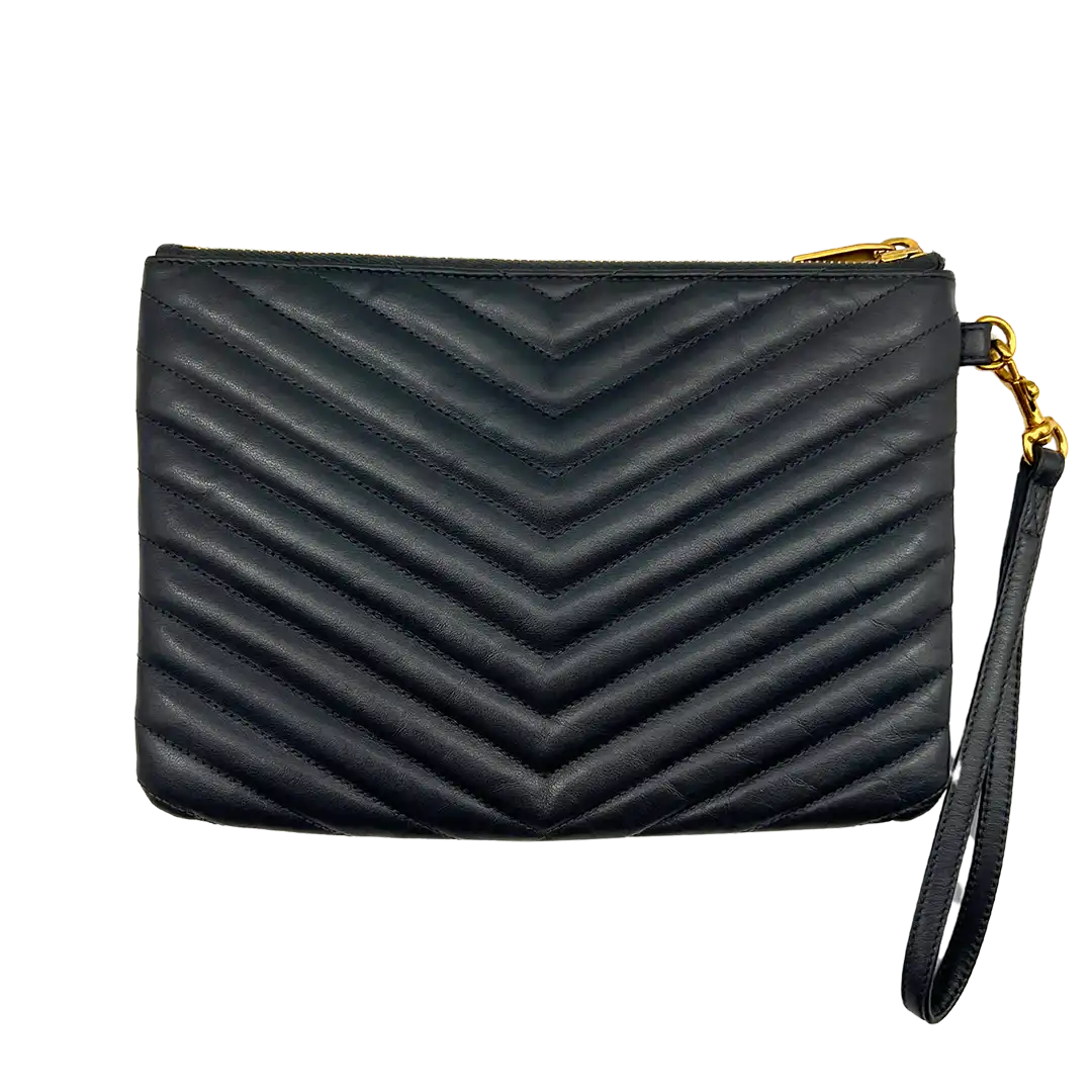 Saint Laurent Cassandre Pouch anthrazit / sehr gut Saint Laurent