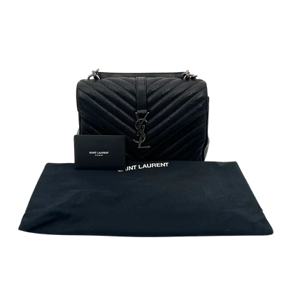 Saint Laurent YSL College Medium Handtasche schwarz Lammleder / sehr gut Saint Laurent