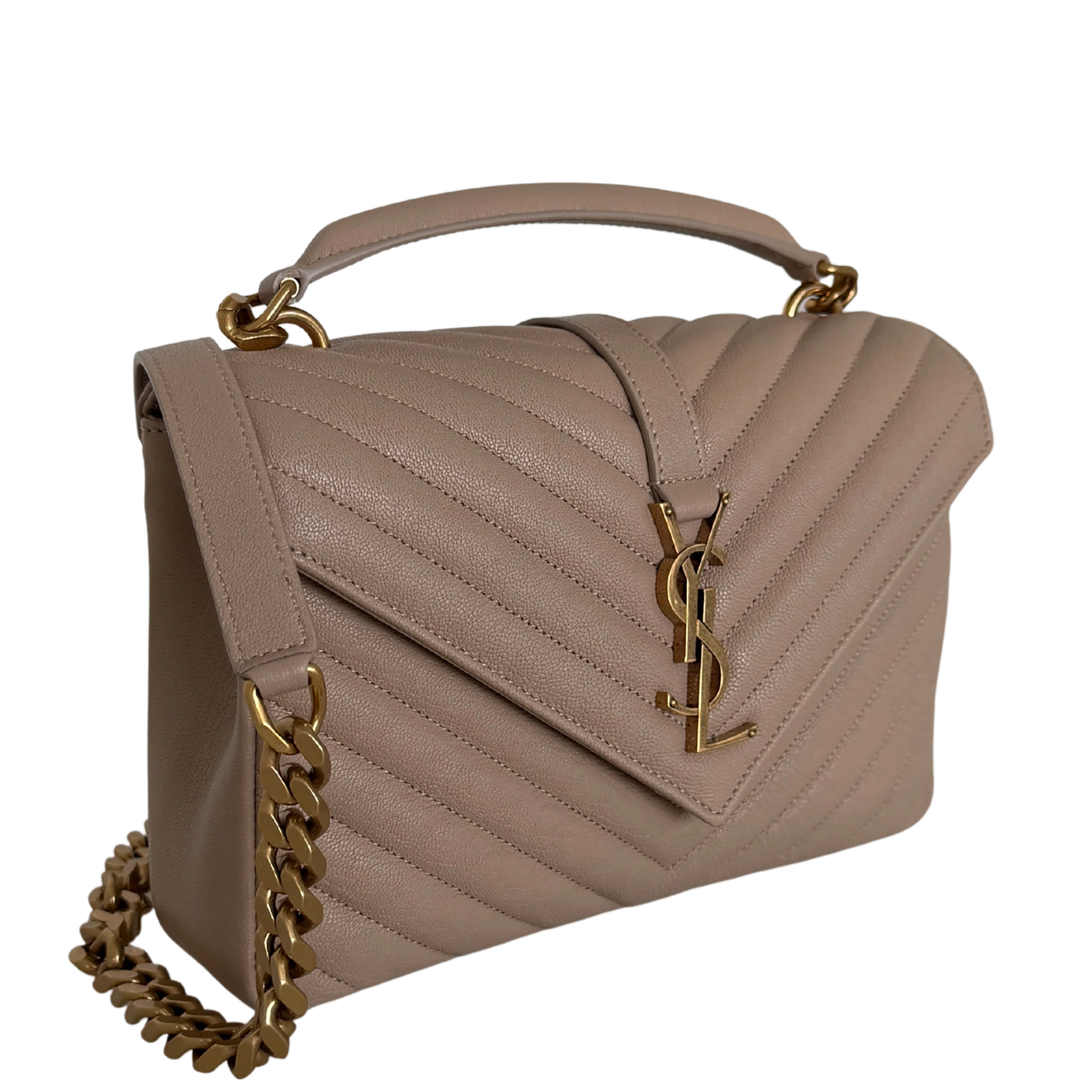 Saint Laurent College Tasche Medium dark beige / neuwertig Saint Laurent