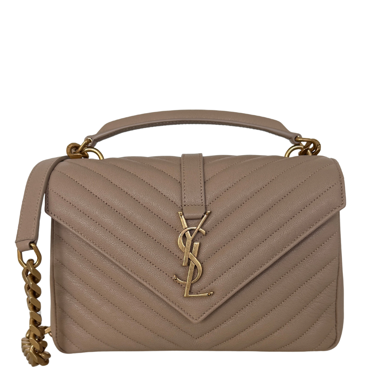 Saint Laurent College Tasche Medium dark beige / neuwertig Saint Laurent