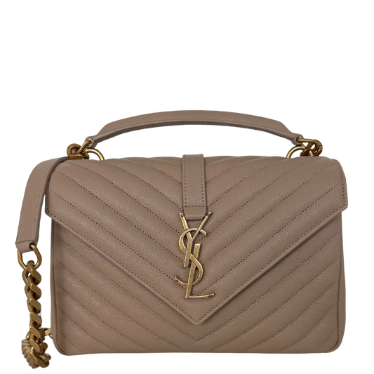 Saint Laurent College Tasche Medium dark beige / neuwertig Saint Laurent