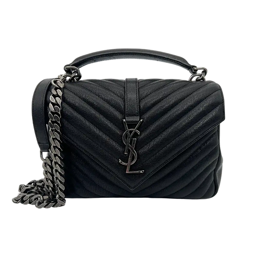 Saint Laurent YSL College Medium Handtasche schwarz Lammleder / sehr gut Saint Laurent