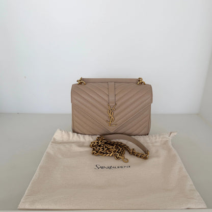 Saint Laurent College Tasche Medium dark beige / neuwertig Saint Laurent