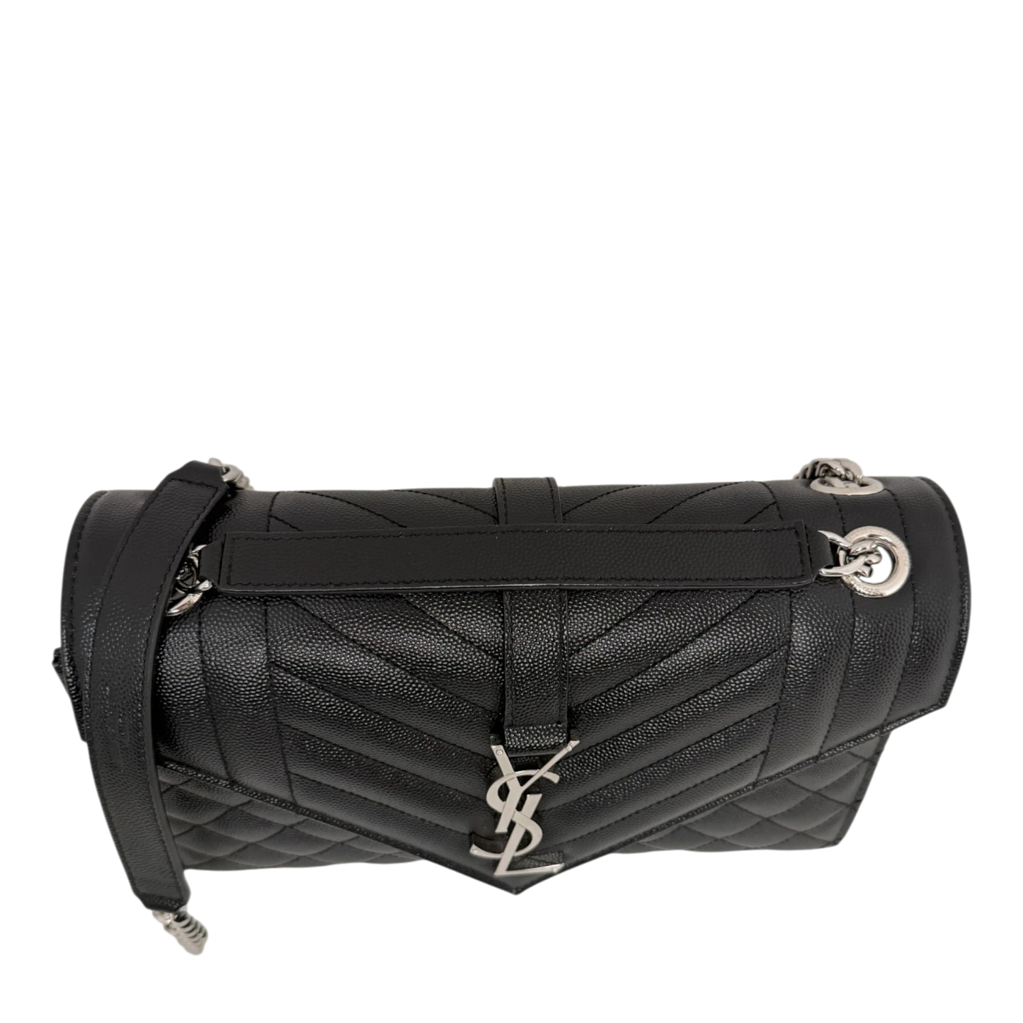 Saint Laurent YSL Envelope Medium schwarz silberne Hardware Saint Laurent