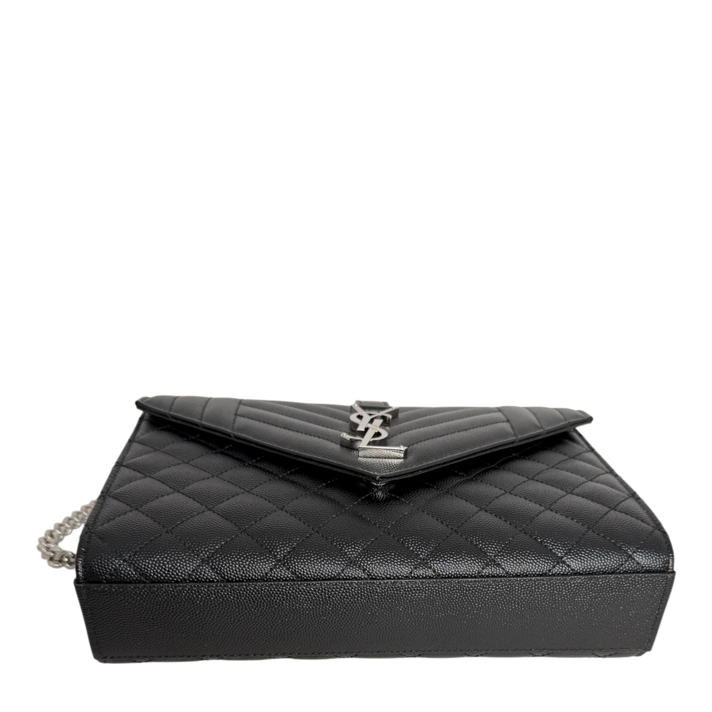 Saint Laurent YSL Envelope Medium schwarz silberne Hardware Saint Laurent