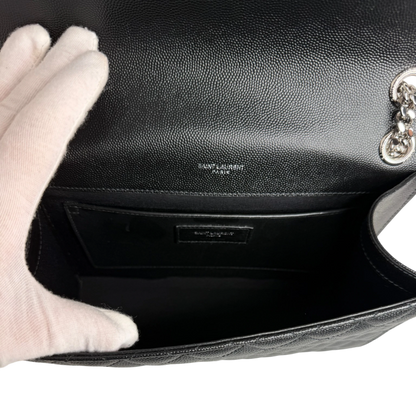 Saint Laurent YSL Envelope Medium schwarz silberne Hardware Saint Laurent