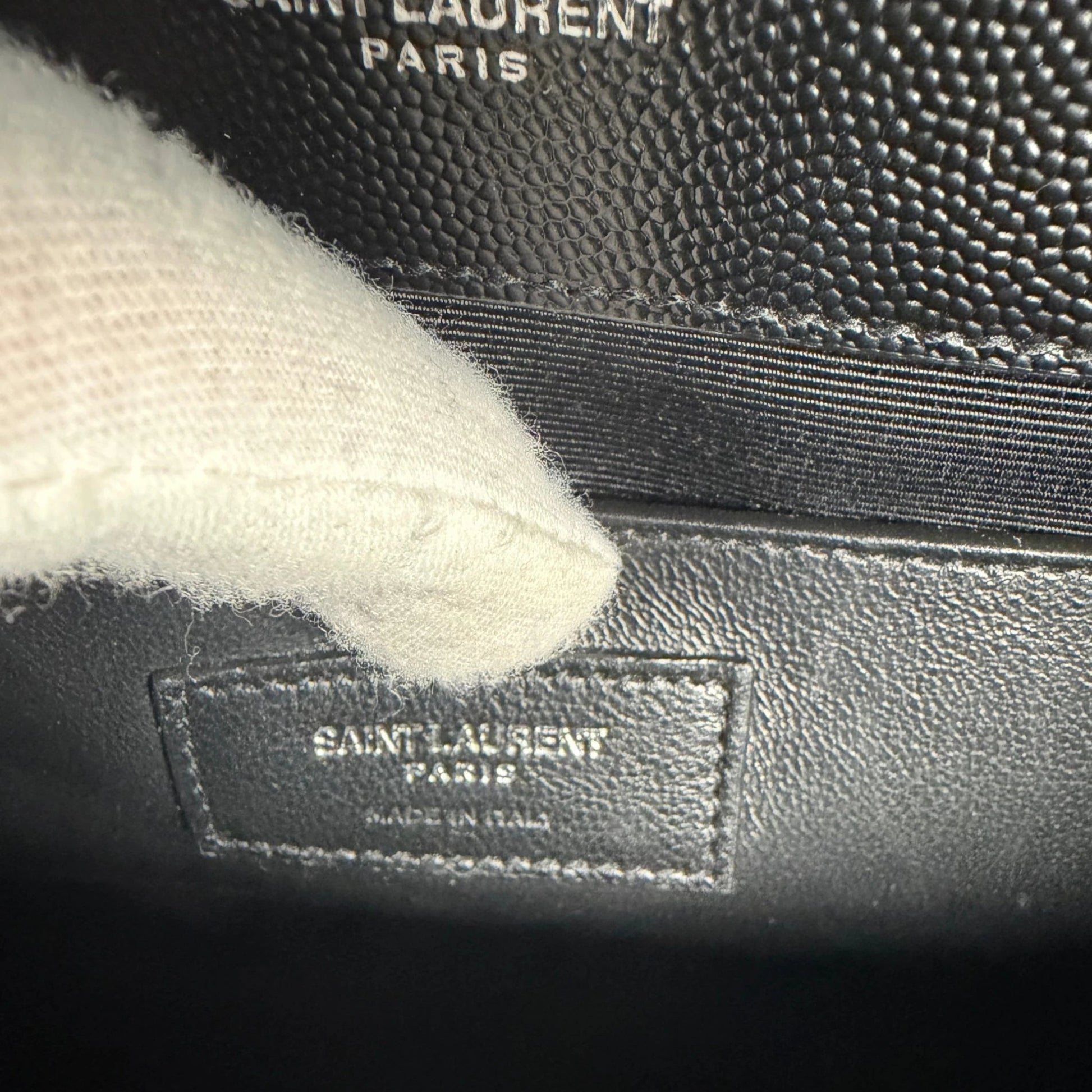 Saint Laurent YSL Envelope Medium schwarz silberne Hardware Saint Laurent