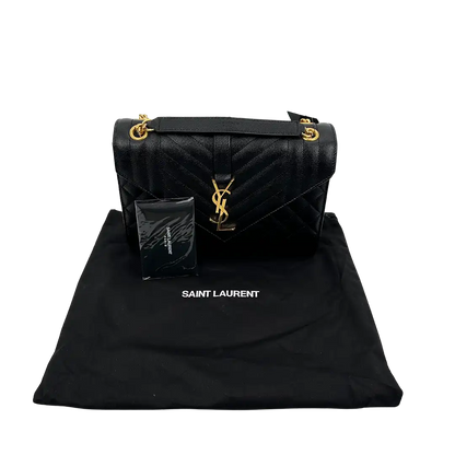 Saint Laurent YSL Envelope Schultertasche Medium schwarz / neu Saint Laurent