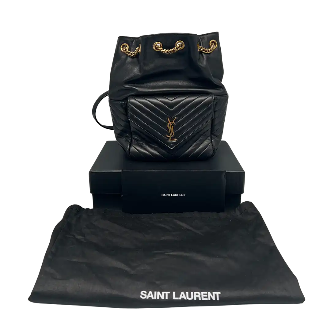 Saint Laurent Joe Rucksack aus Lammleder schwarz / sehr gut Saint Laurent
