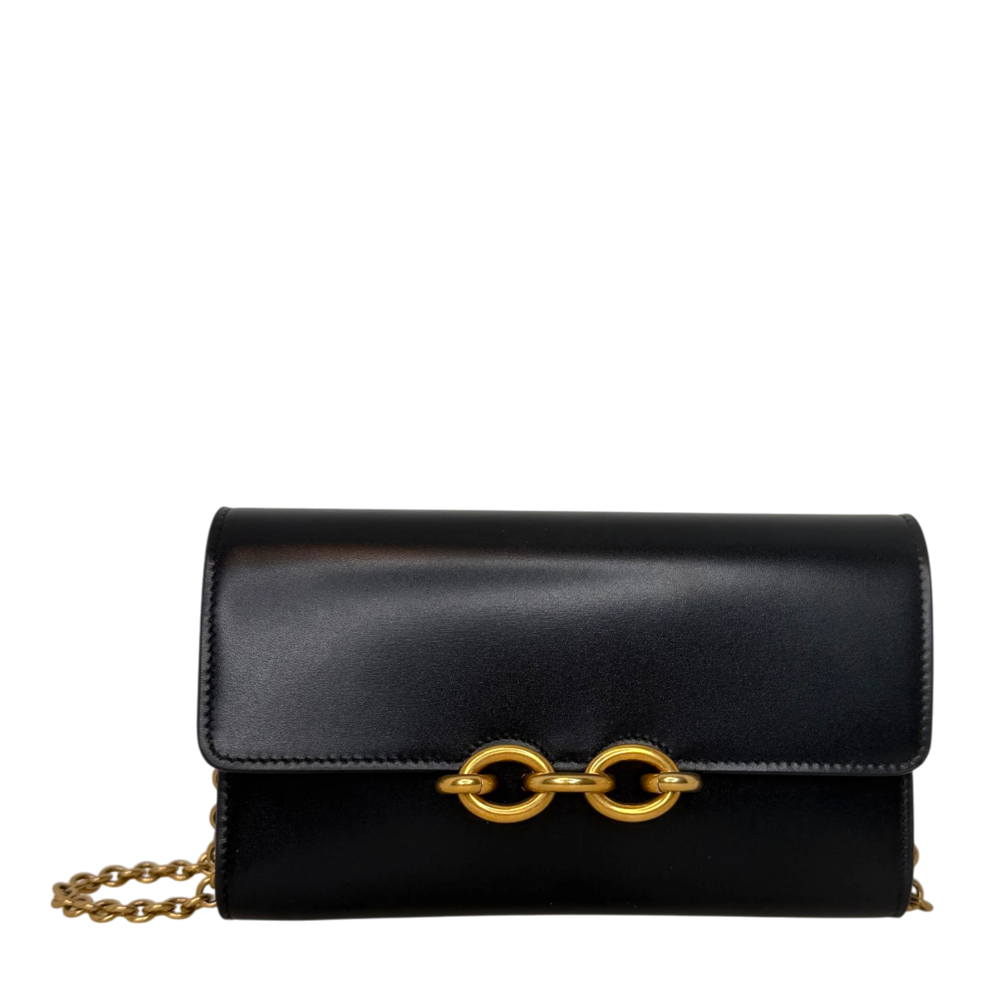 Saint Laurent Le Maillon Schwarz Leder Wallet On Chain Saint Laurent