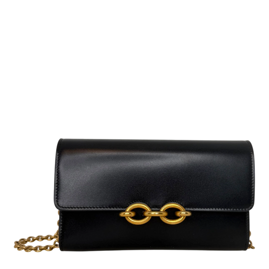 Saint Laurent Le Maillon Schwarz Leder Wallet On Chain Saint Laurent