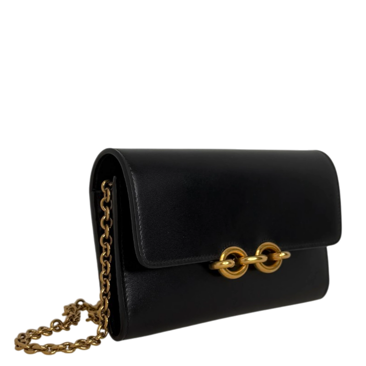 Saint Laurent Le Maillon Schwarz Leder Wallet On Chain Saint Laurent