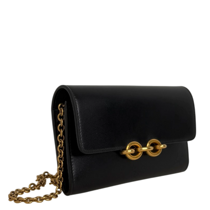 Saint Laurent Le Maillon Schwarz Leder Wallet On Chain Saint Laurent