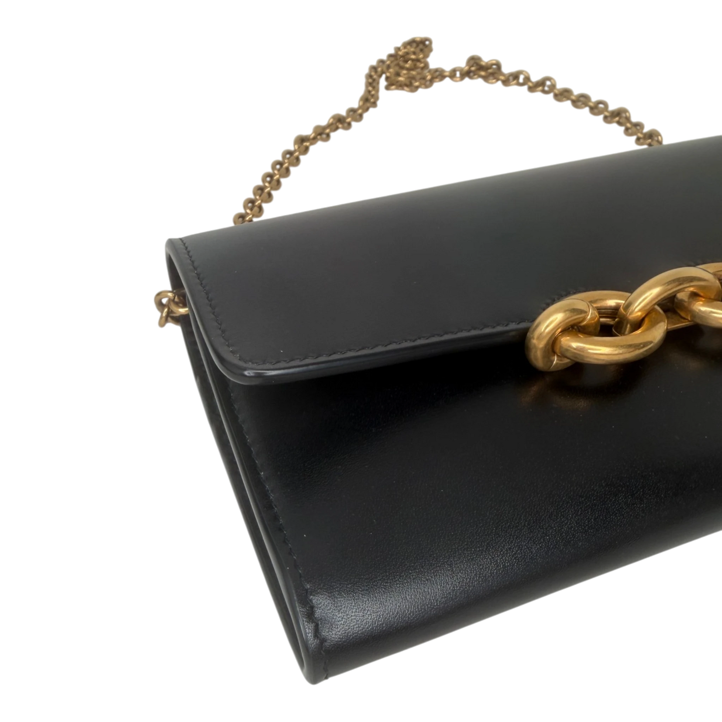 Saint Laurent Le Maillon Schwarz Leder Wallet On Chain Saint Laurent