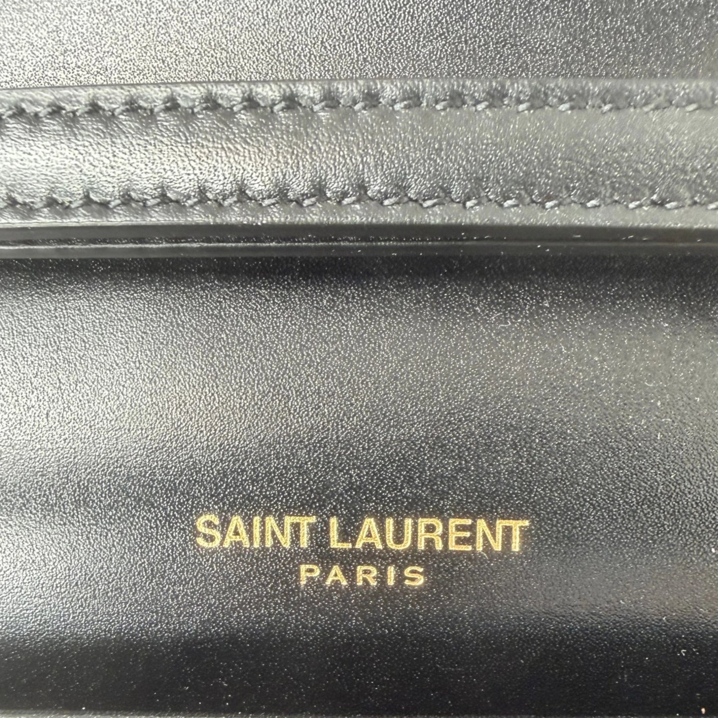 Saint Laurent Le Maillon Schwarz Leder Wallet On Chain Saint Laurent