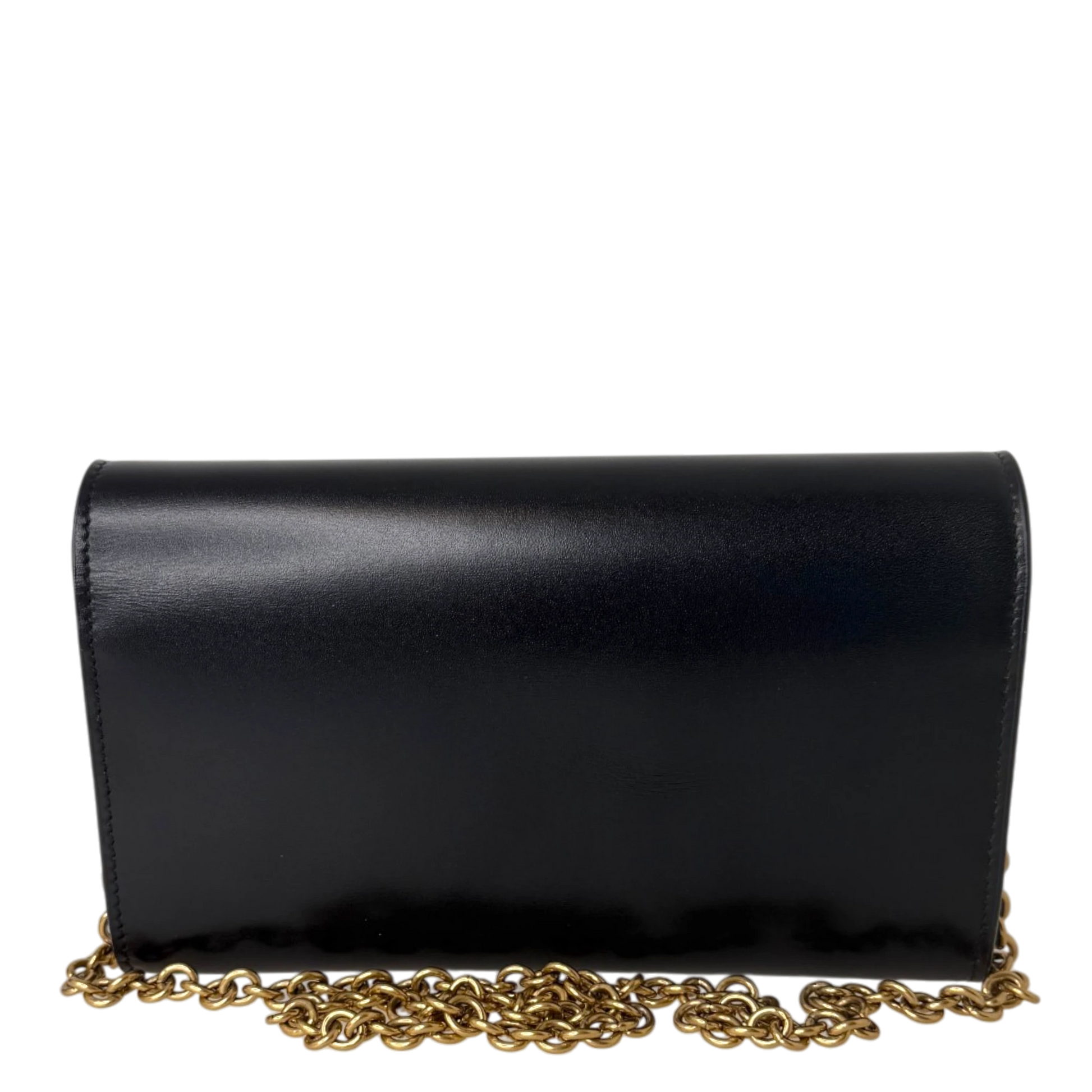Saint Laurent Le Maillon Schwarz Leder Wallet On Chain Saint Laurent