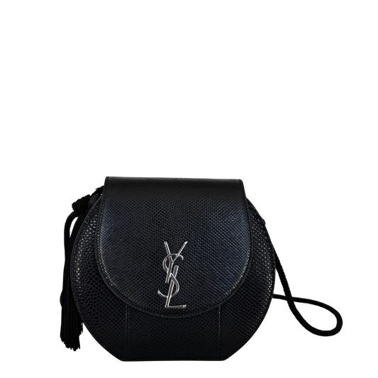 Saint Laurent Lizard Demi Lune Minaudiere Schwarz / sehr gut Saint Laurent