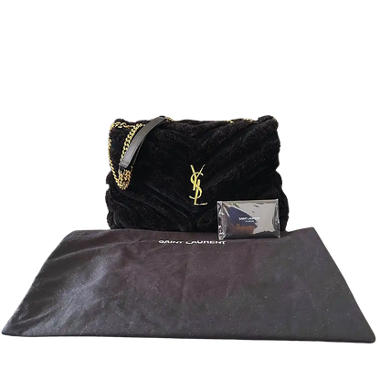Saint Laurent Loulou Medium Quilted Y Patchwork schwarz / neuwertig Saint Laurent