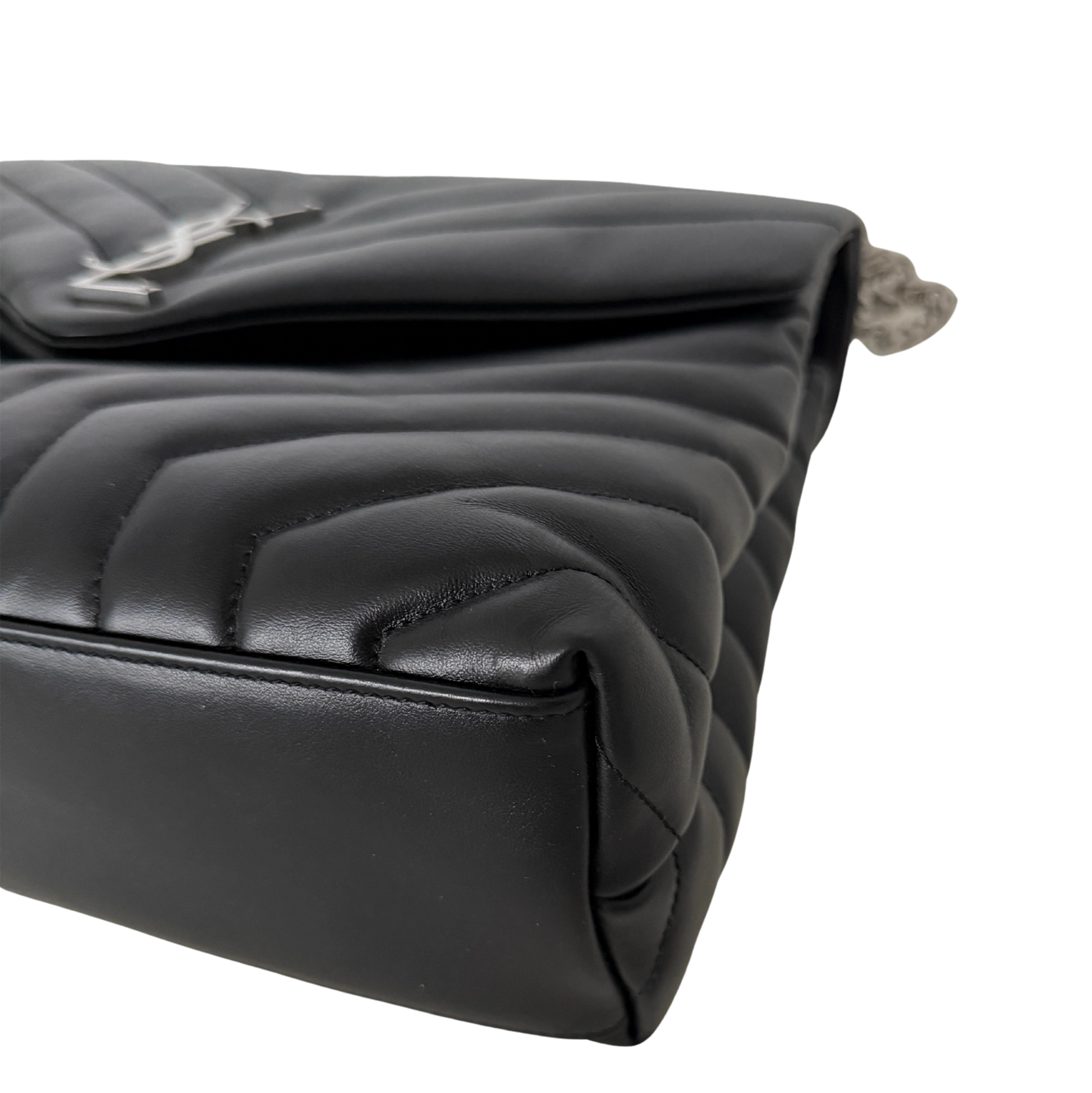 Saint Laurent YSL LouLou Medium Leder schwarz silber Hardware / sehr gut Saint Laurent