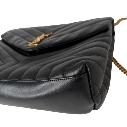 Saint Laurent LouLou Medium Leder Schwarz GHW Saint Laurent