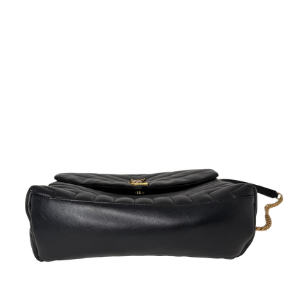 Saint Laurent LouLou Medium Leder Schwarz GHW Saint Laurent