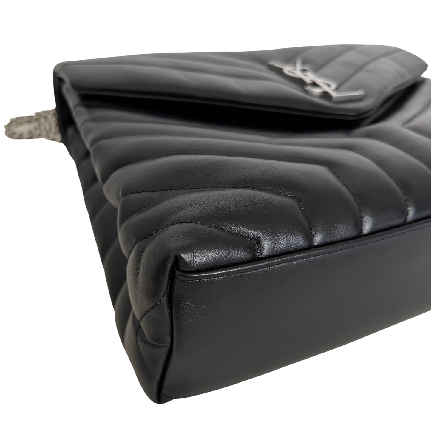 Saint Laurent YSL LouLou Medium Leder schwarz silber Hardware / sehr gut Saint Laurent