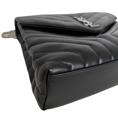 Saint Laurent YSL LouLou Medium Leder schwarz silber Hardware / sehr gut Saint Laurent