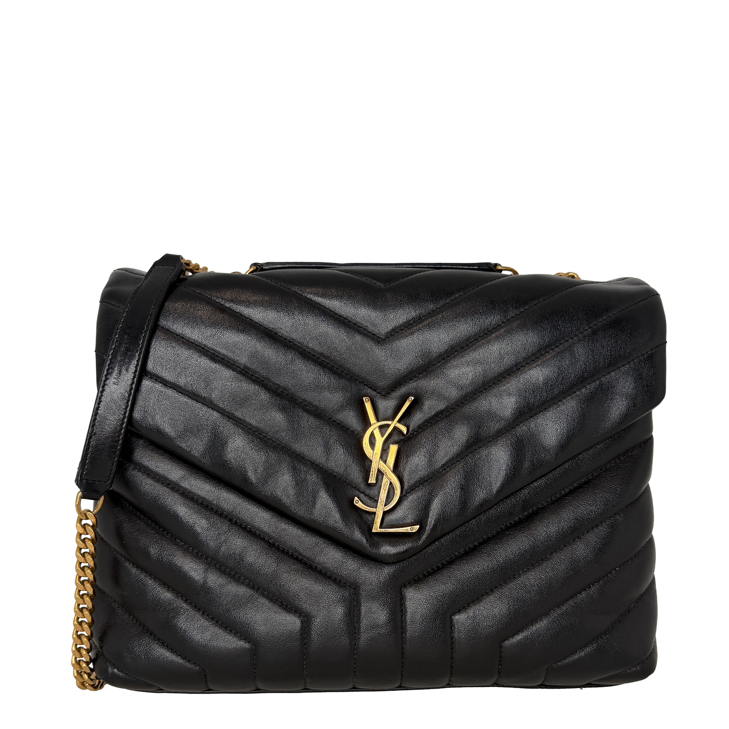 Saint Laurent LouLou Medium Leder Schwarz GHW Saint Laurent