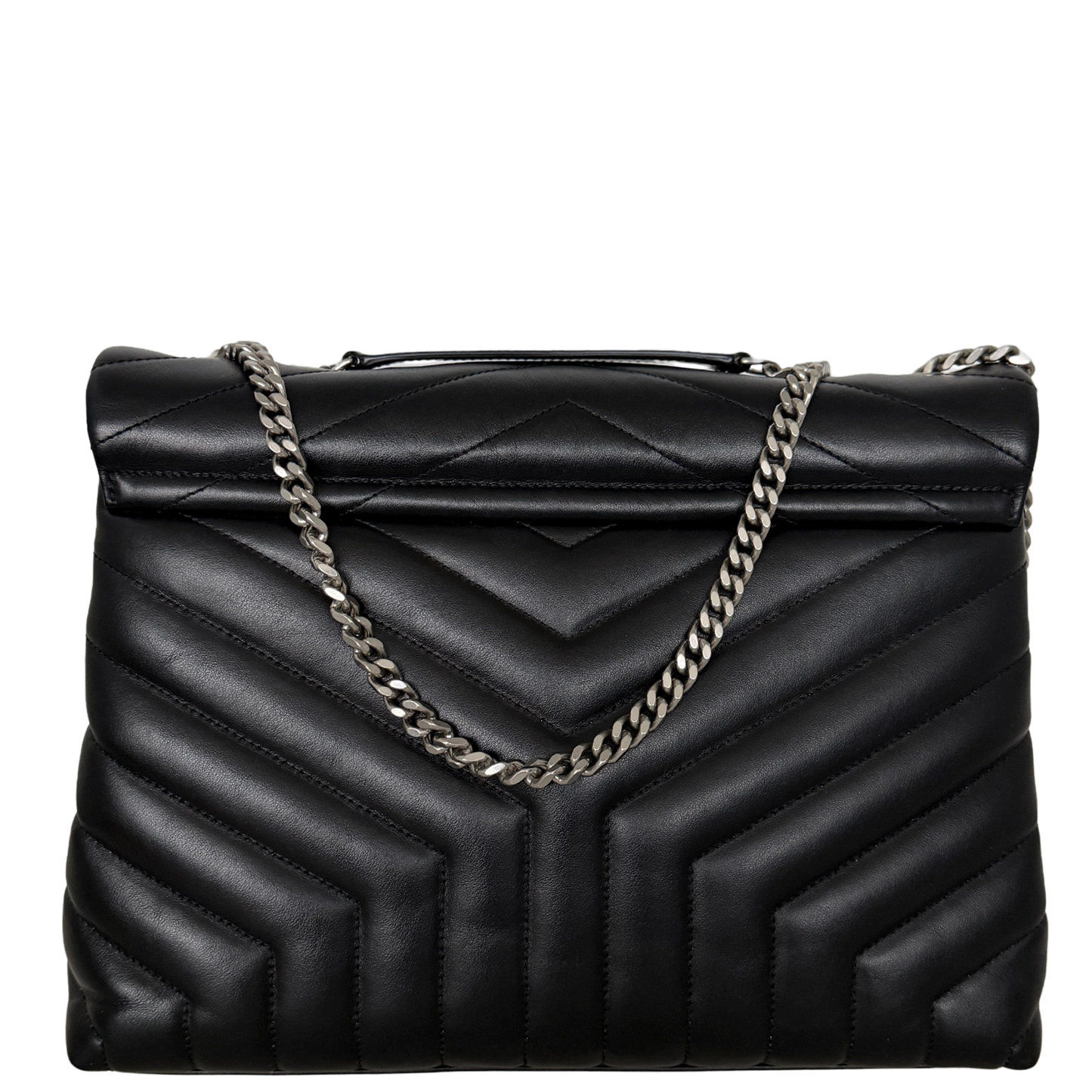 Saint Laurent YSL LouLou Medium Leder schwarz silber Hardware / sehr gut Saint Laurent