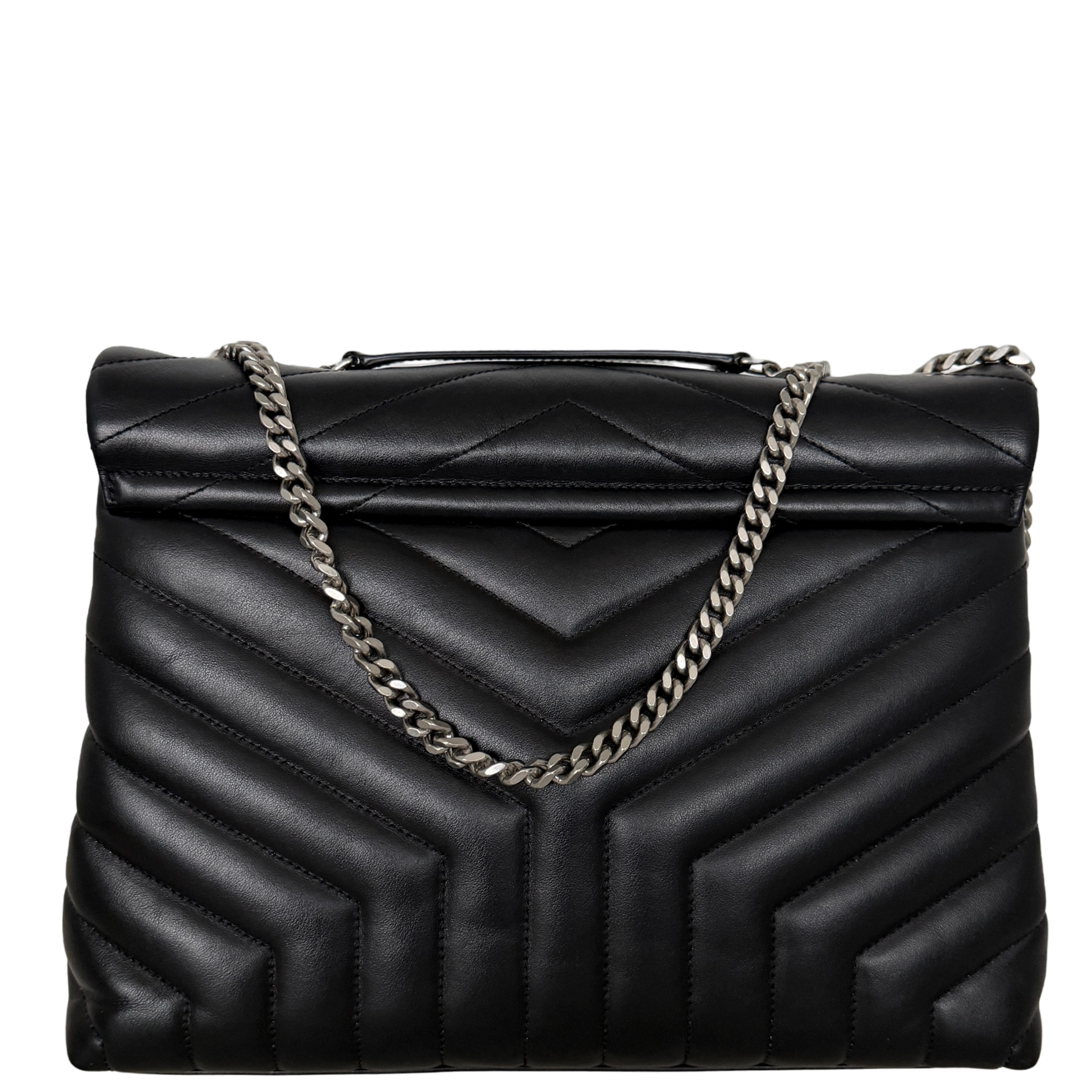 Saint Laurent YSL LouLou Medium Leder schwarz silber Hardware / sehr gut Saint Laurent