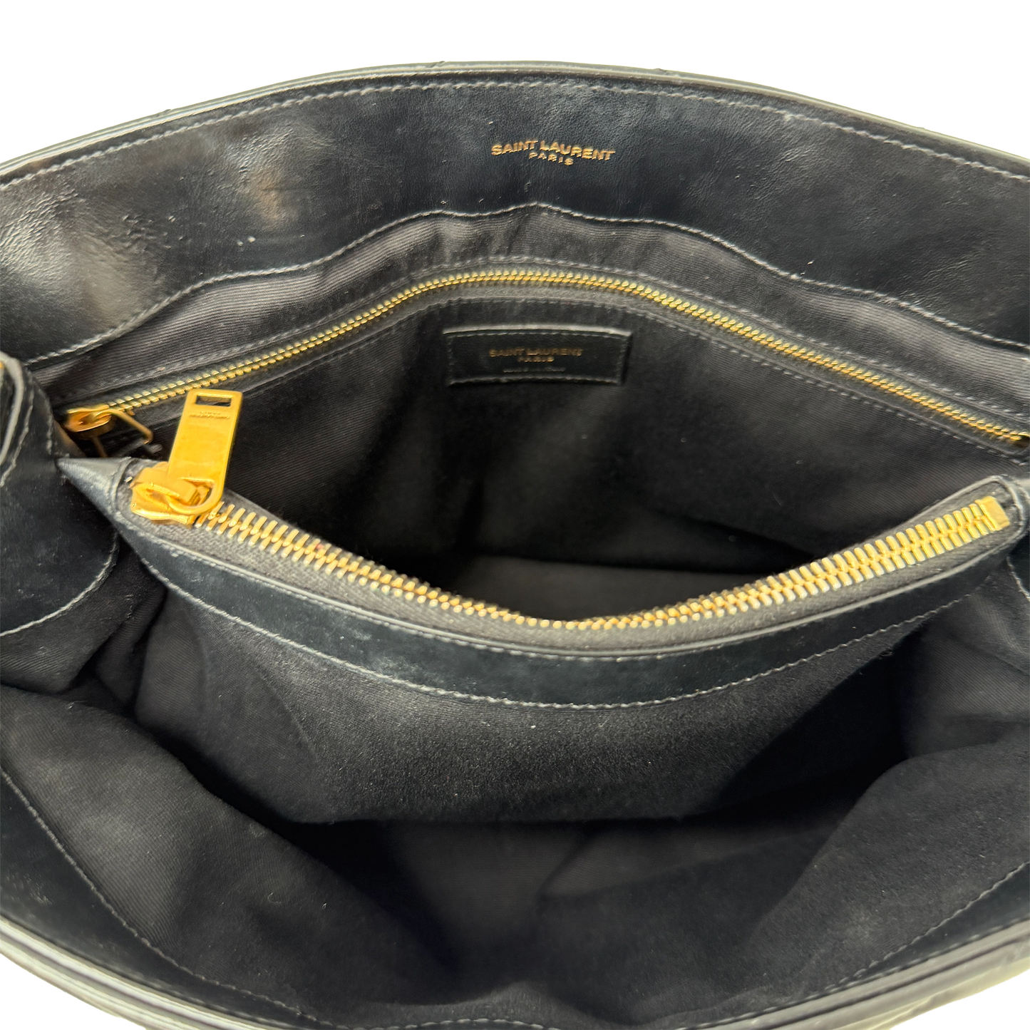 Saint Laurent LouLou Medium Leder Schwarz GHW Saint Laurent