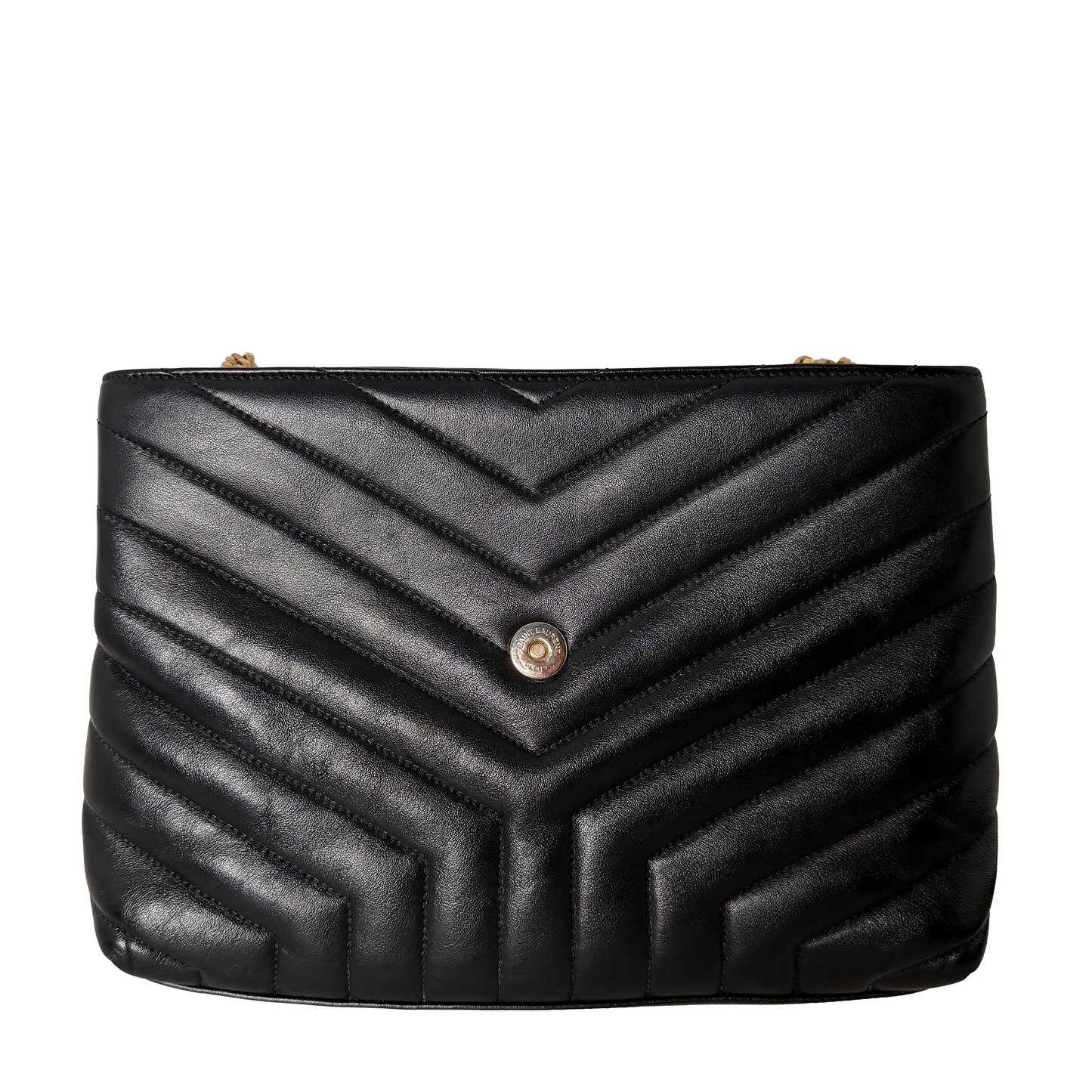 Saint Laurent LouLou Medium Leder Schwarz GHW Saint Laurent