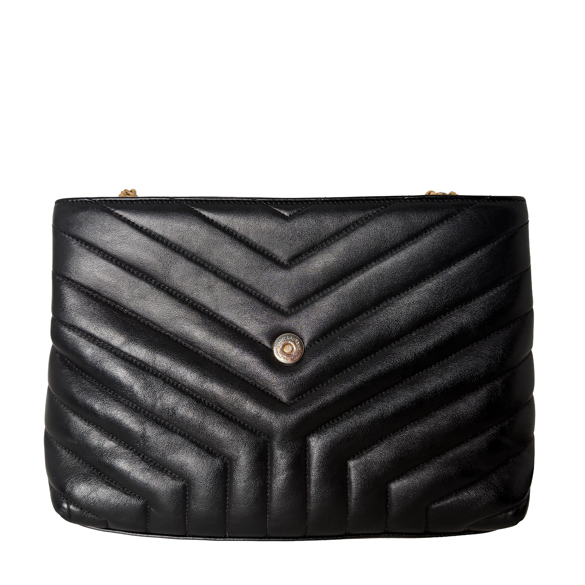 Saint Laurent LouLou Medium Leder Schwarz GHW Saint Laurent
