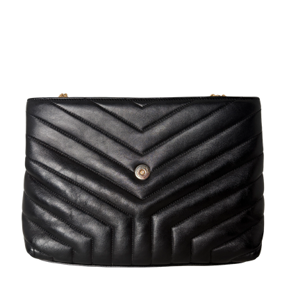 Saint Laurent LouLou Medium Leder Schwarz GHW Saint Laurent