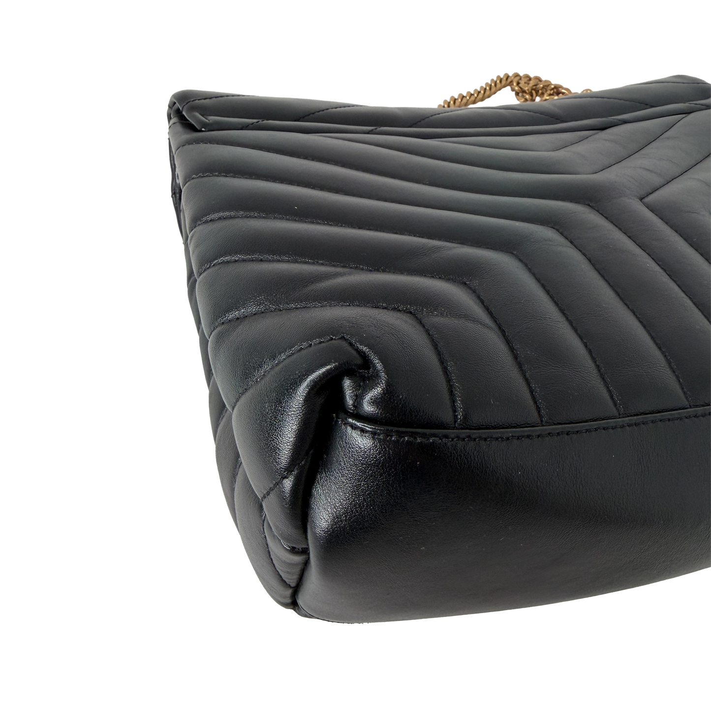 Saint Laurent LouLou Medium Leder Schwarz GHW Saint Laurent