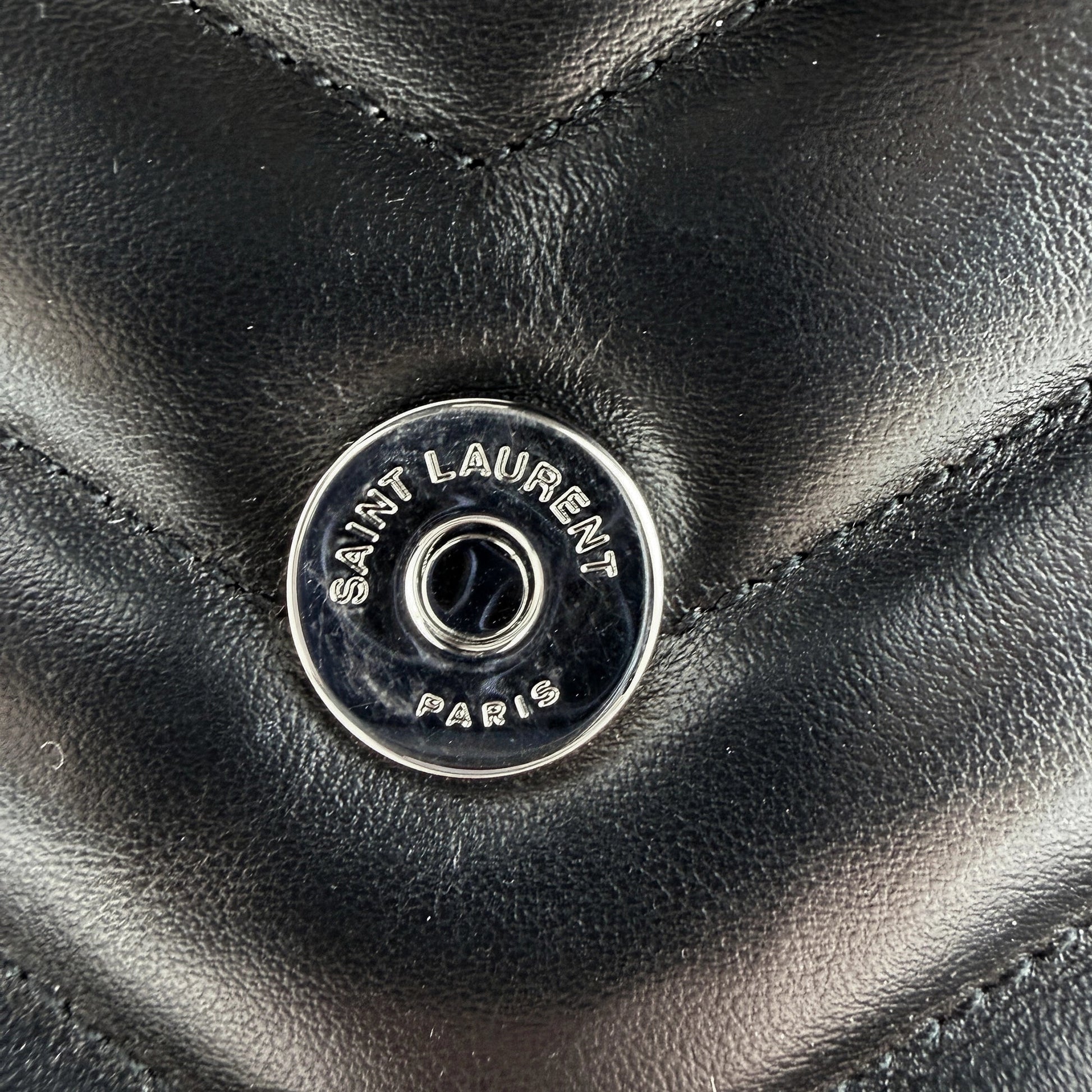 Saint Laurent YSL LouLou Medium Leder schwarz silber Hardware / sehr gut Saint Laurent