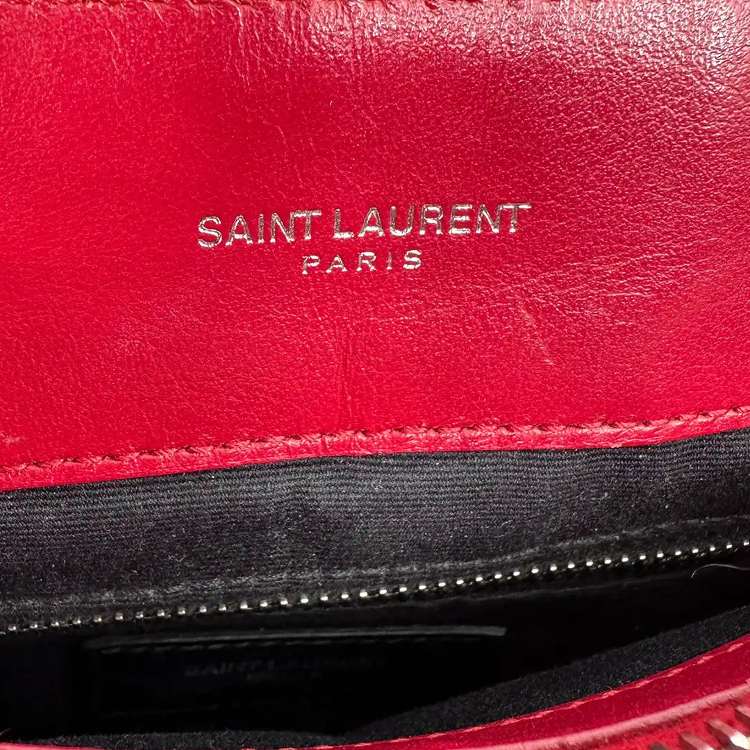 Saint Laurent YSL LouLou Medium gestepptes Leder rot/ gut Saint Laurent