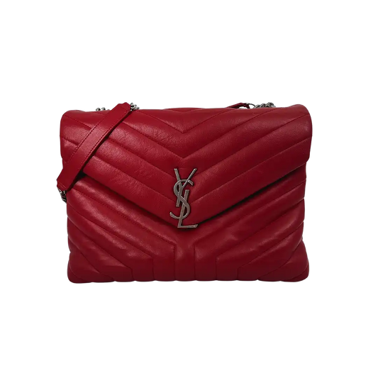 Saint Laurent YSL LouLou Medium gestepptes Leder rot/ gut Saint Laurent