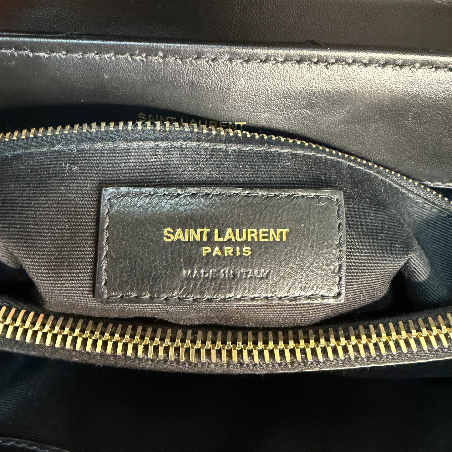 Saint Laurent LouLou Medium Leder Schwarz goldene Hardware / sehr gut Saint Laurent