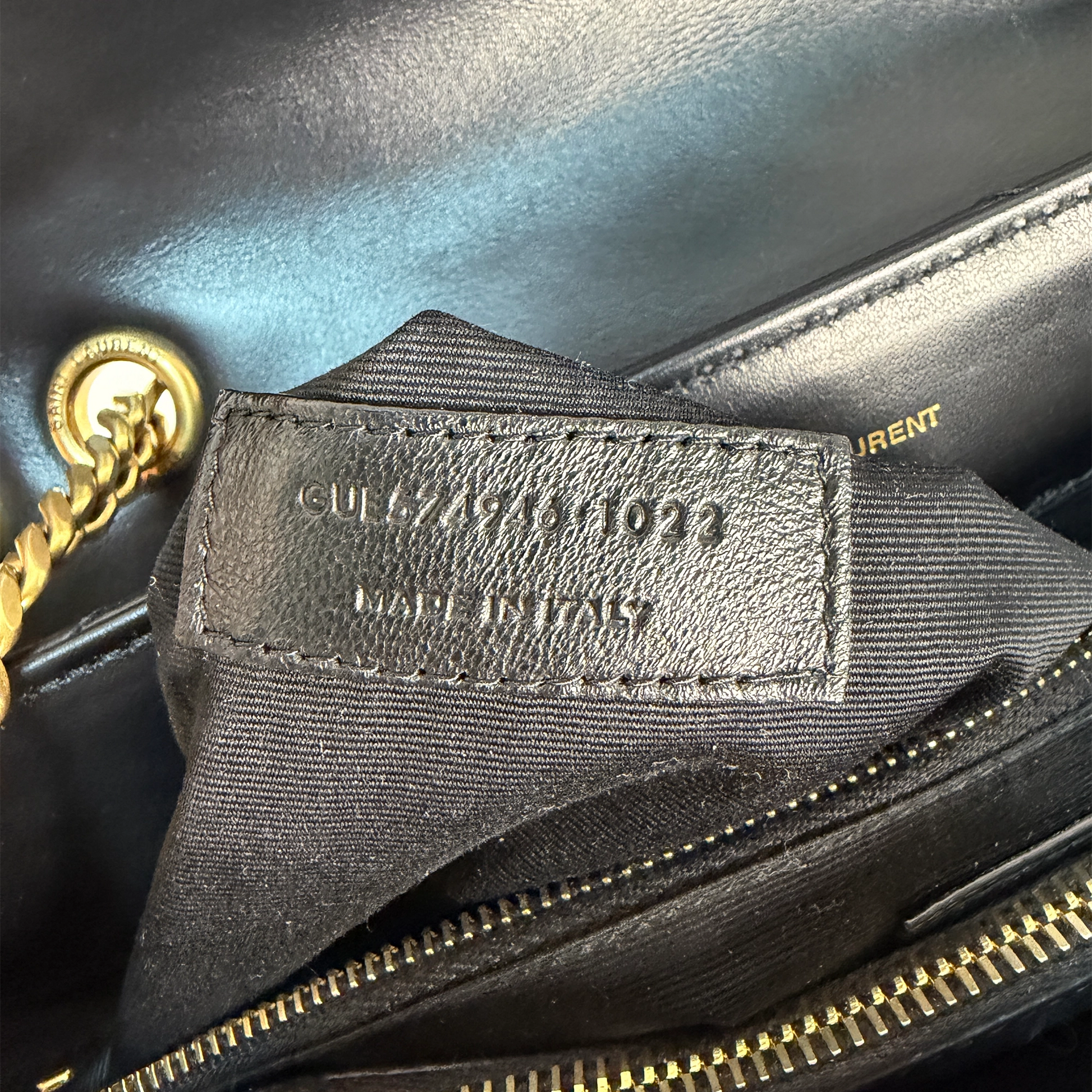Saint Laurent LouLou Medium Leder Schwarz goldene Hardware / sehr gut Saint Laurent