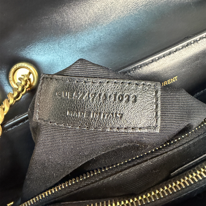 Saint Laurent LouLou Medium Leder Schwarz goldene Hardware / sehr gut Saint Laurent