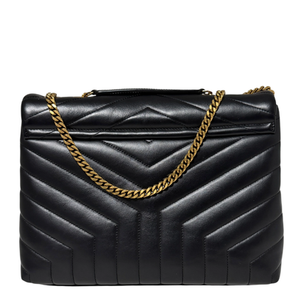 Saint Laurent LouLou Medium Leder Schwarz goldene Hardware / sehr gut Saint Laurent