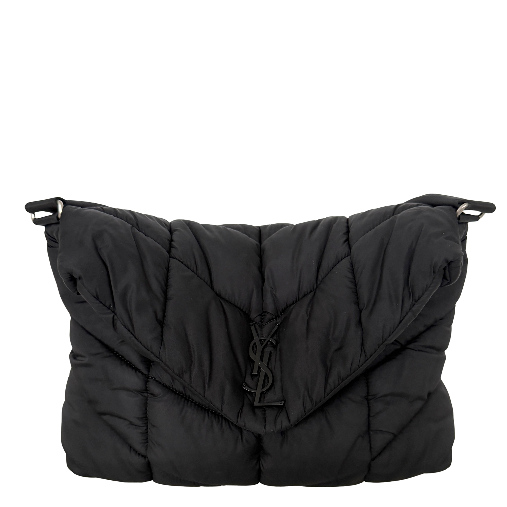 Saint Laurent LouLou Puffer Bag Medium Econyl All Black / sehr gut Saint Laurent