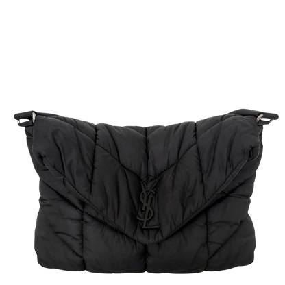 Saint Laurent LouLou Puffer Bag Medium Econyl All Black / sehr gut Saint Laurent