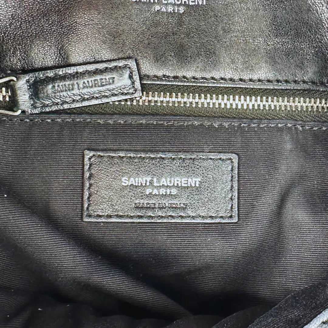 Saint Laurent LouLou Puffer Medium Handtasche schwarz Lammleder / gut Saint Laurent