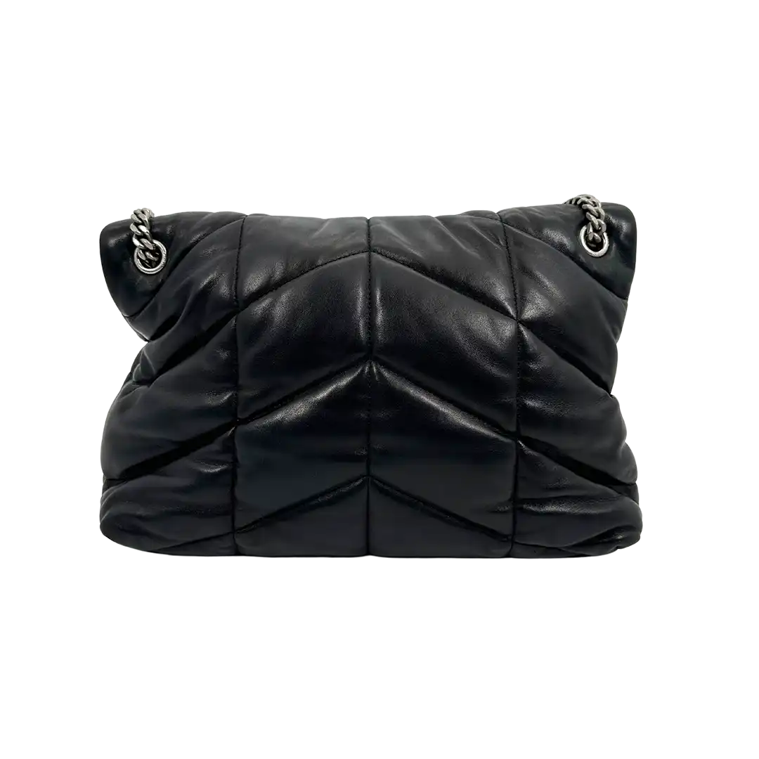 Saint Laurent LouLou Puffer Medium Handtasche schwarz Lammleder / gut Saint Laurent